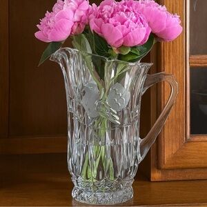 Vintage Las Aves “The Birds” Lead Crystal Pitcher Crystal d’Adriana West Germany